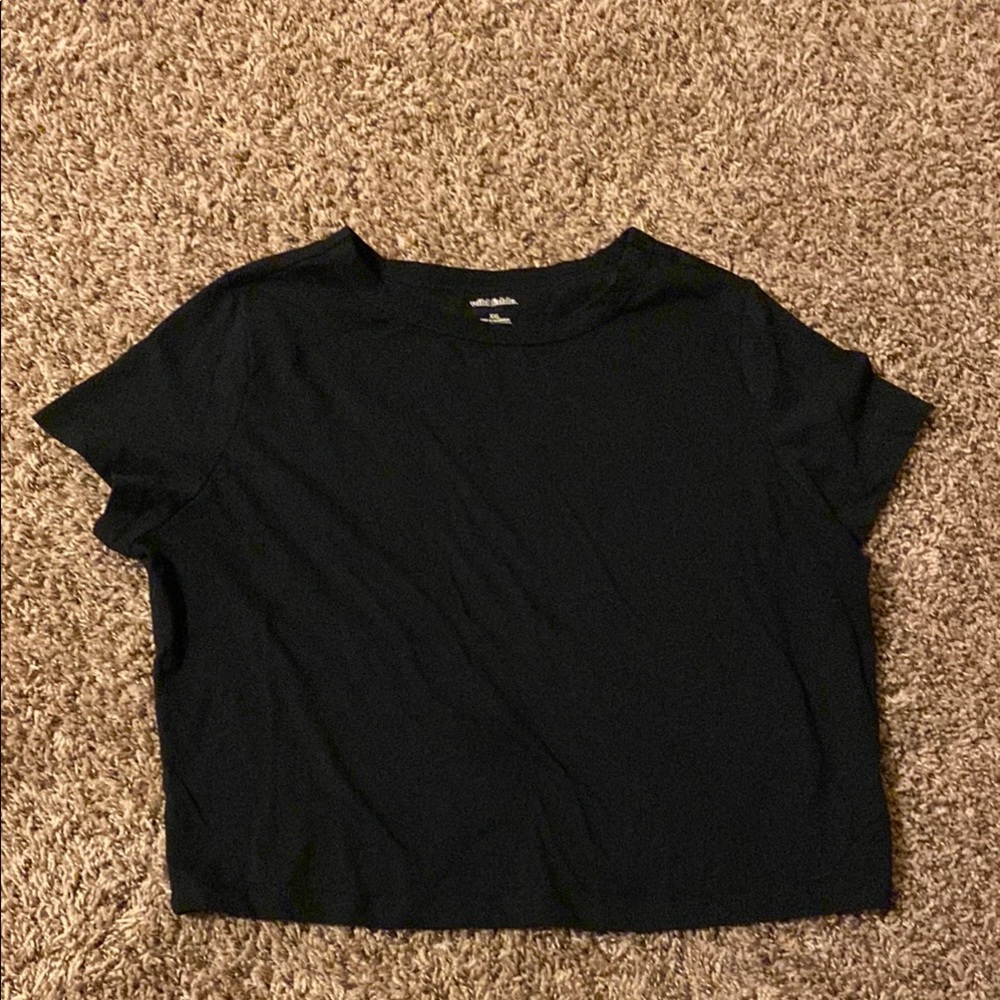 wild fable Womens Black Cropped Top